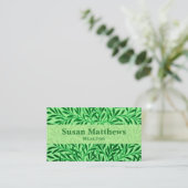 William Morris Willow Pattern, Light Jade Green Visitenkarte (Stehend Vorderseite)