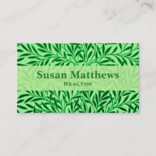 William Morris Willow Pattern, Light Jade Green Visitenkarte