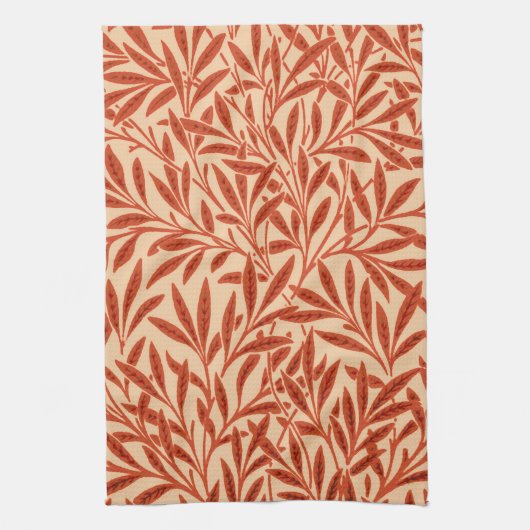 William Morris Willow Pattern, Mandarin Orange Handtuch (Vertikal)