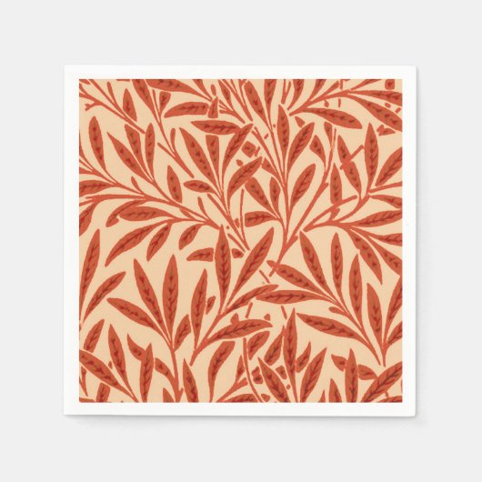 William Morris Willow Pattern, Mandarin Orange Serviette (Vorderseite)