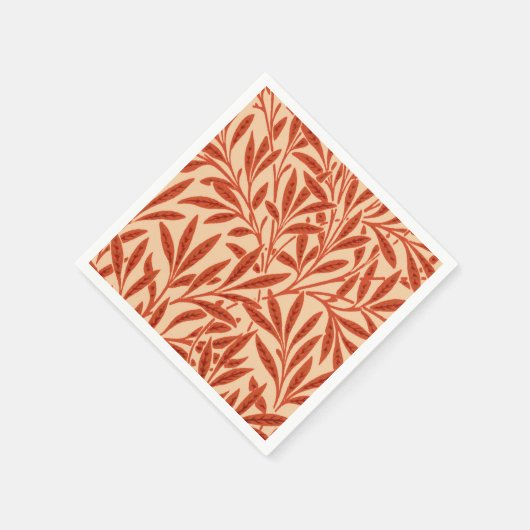 William Morris Willow Pattern, Mandarin Orange Serviette (Ecke)