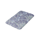William Morris Windrush Blaues Blumenmuster Badematte (Schrägansicht)