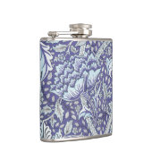 William Morris Windrush Blaues Blumenmuster Flachmann (Rechts)