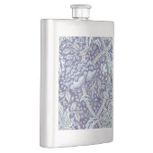 William Morris Windrush Blaues Blumenmuster Flachmann (Rechts)