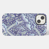 William Morris Windrush Blaues Blumenmuster iPhone Hülle (Rückseite (Horizontal))