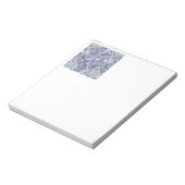 William Morris Windrush Blaues Blumenmuster Notizblock (Rotiert)