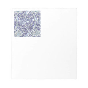 William Morris Windrush Blaues Blumenmuster Notizblock