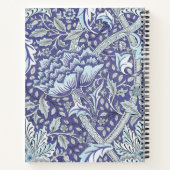 William Morris Windrush Blaues Blumenmuster Notizblock (Rückseite)