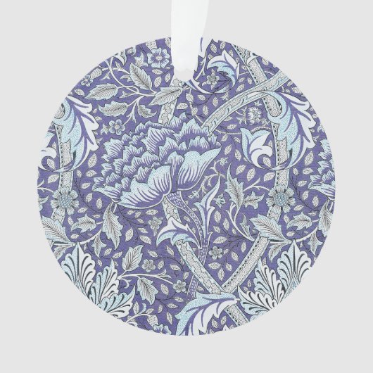 William Morris Windrush Blaues Blumenmuster Ornament (Vorderseite)