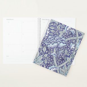 William Morris Windrush Blaues Blumenmuster Planer