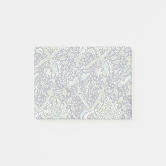 William Morris Windrush Blaues Blumenmuster Post-it Klebezettel (Vorderseite)