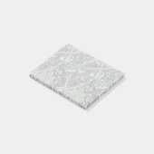 William Morris Windrush Blaues Blumenmuster Post-it Klebezettel (angewinkelt)