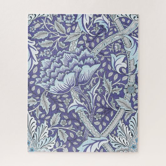 William Morris Windrush Blaues Blumenmuster Puzzle (Vertikal)