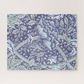 William Morris Windrush Blaues Blumenmuster Puzzle (Horizontal)