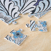 William Morris Windrush Blaues Blumenmuster Puzzle (Seite)