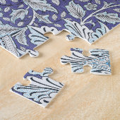 William Morris Windrush Blaues Blumenmuster Puzzle (Seite)