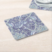 William Morris Windrush Blaues Blumenmuster Rechteckiger Pappuntersetzer (angewinkelt)