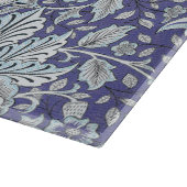 William Morris Windrush Blaues Blumenmuster Schneidebrett (Ecke)