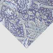 William Morris Windrush Blaues Blumenmuster Seidenpapier (Ausschnitt)
