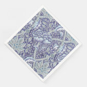 William Morris Windrush Blaues Blumenmuster Serviette (Ecke)