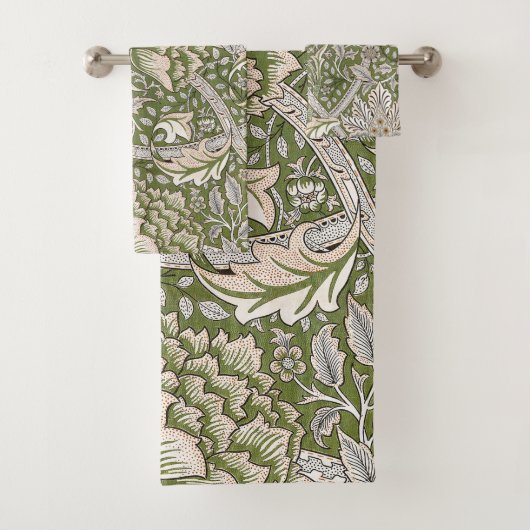 William Morris Windrush Blume Badhandtuch Set (Insitu)