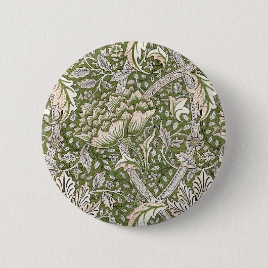 William Morris Windrush Blume Button (Vorderseite)