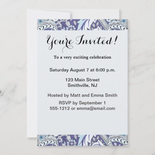 William Morris Windrush Blume Einladung (Vorderseite)