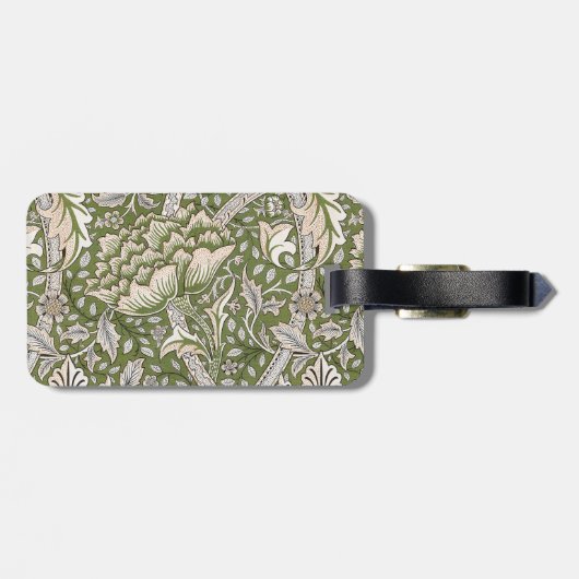 William Morris Windrush Blume Gepäckanhänger (Rückseite horizontal)