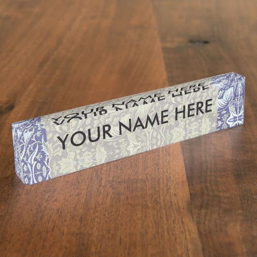 William Morris Windrush Blume Namensplakette (Seite)