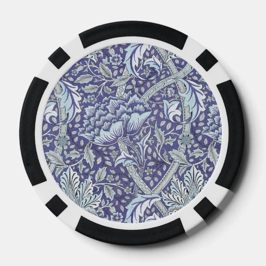 William Morris Windrush Blume Pokerchips (Rückseite)