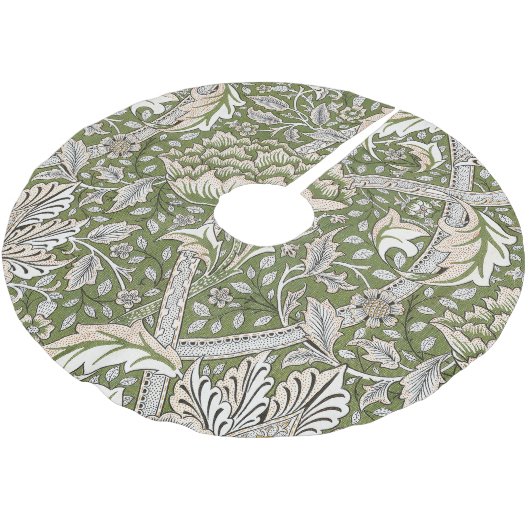 William Morris Windrush Blume Polyester Weihnachtsbaumdecke (Schrägansicht)