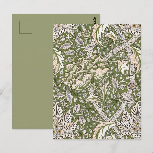 William Morris Windrush Blume Postkarte (Vorne/Hinten)