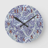 William Morris Windrush Blume Runde Wanduhr (Vorderseite)