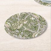 William Morris Windrush Blume Runder Pappuntersetzer (Angewinkelt)