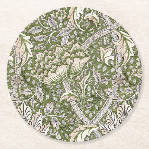 William Morris Windrush Blume Runder Pappuntersetzer