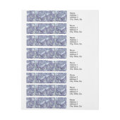 William Morris Windrush Blume Rundum-Adressaufkleber (Bogen)