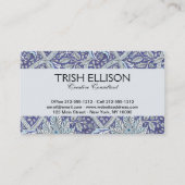 William Morris Windrush Blume Visitenkarte (Rückseite)