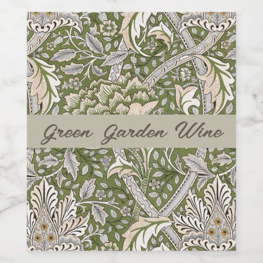 William Morris Windrush Blume Weinetikett (Einzelnes Label)