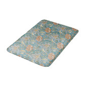 William Morris Windrush Blumendesign Blau Badematte (Schrägansicht)