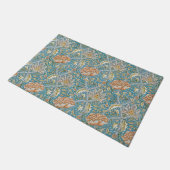 William Morris Windrush Blumengestaltung Blau Fußmatte (Schrägansicht)