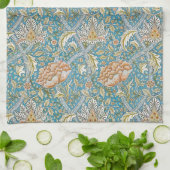 William Morris Windrush Blumengestaltung Blau Geschirrtuch (Gefaltet)