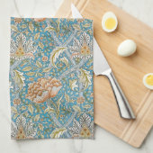 William Morris Windrush Blumengestaltung Blau Geschirrtuch (Viertel Falte)