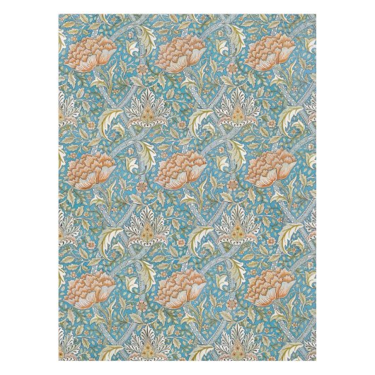 William Morris Windrush Blumengestaltung Blau Tischdecke (Vorderseite)