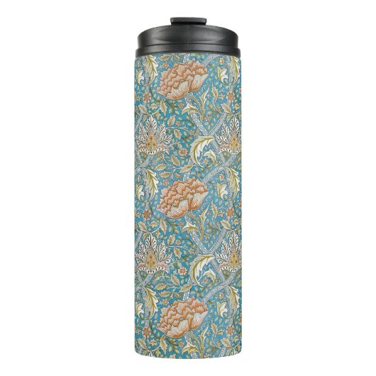 William Morris Windrush Blumenmuster Blau Thermosbecher (Vorderseite)