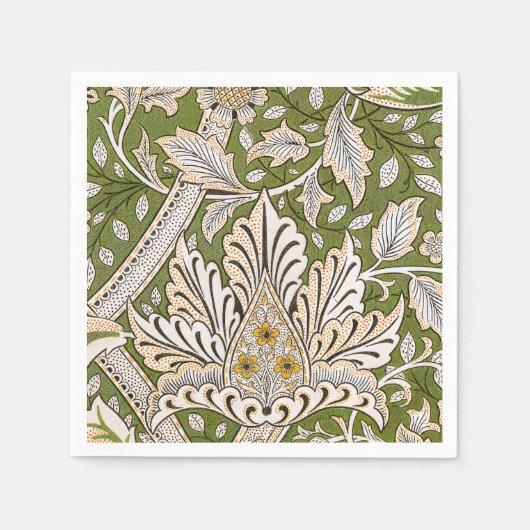 William Morris Windrush Blumenmuster Classic Serviette (Vorderseite)