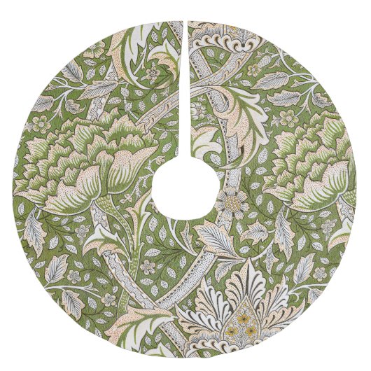 William Morris Windrush Blumenmuster Klassiker Polyester Weihnachtsbaumdecke (Vorderseite)