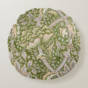 William Morris Windrush Blumenmuster Klassiker Rundes Kissen