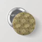 William Morris Windrush Blumenmuster: Vintage Button (Vorne & Hinten)