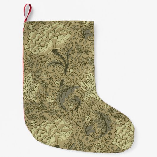 William Morris Windrush Blumenmuster: Vintage Kleiner Weihnachtsstrumpf (Vorderseite)