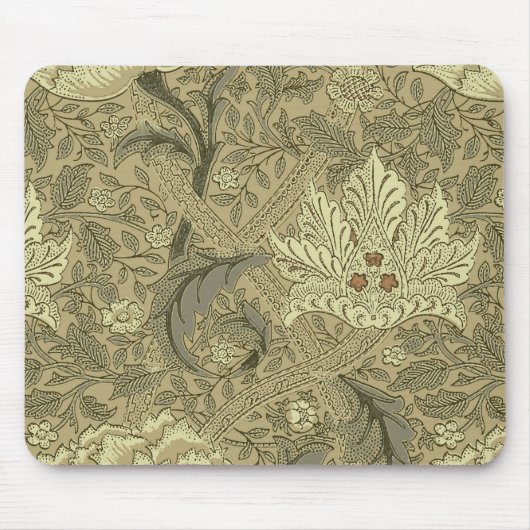 William Morris Windrush Blumenmuster: Vintage Mousepad (Vorne)